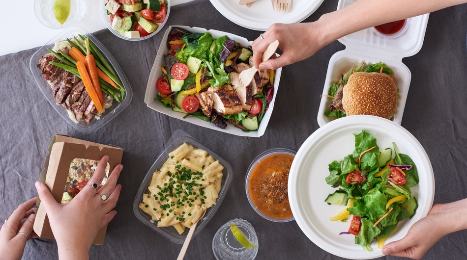 Prepared meals ready for delivery